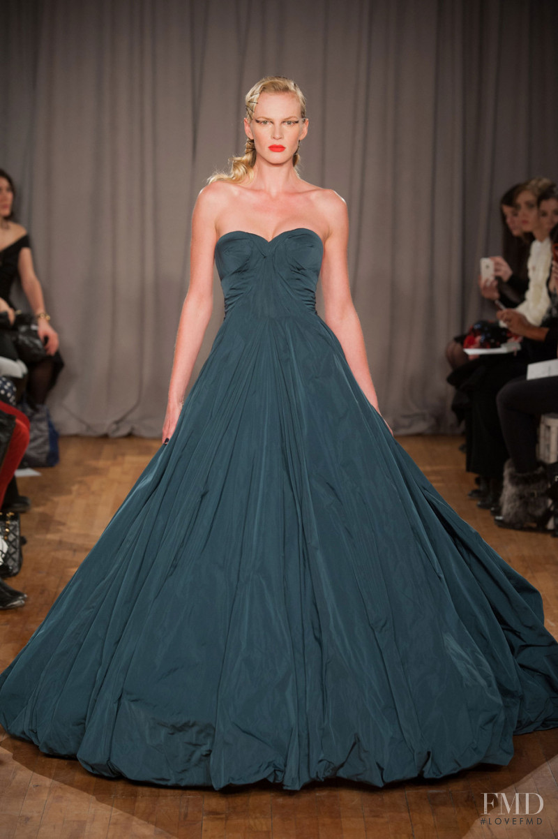 Anne Vyalitsyna featured in  the Zac Posen fashion show for Autumn/Winter 2014