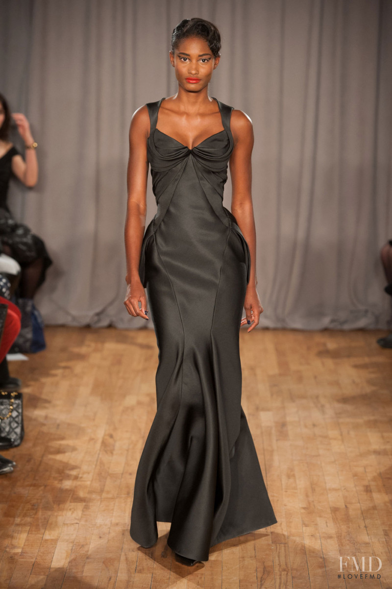 Melodie Monrose featured in  the Zac Posen fashion show for Autumn/Winter 2014