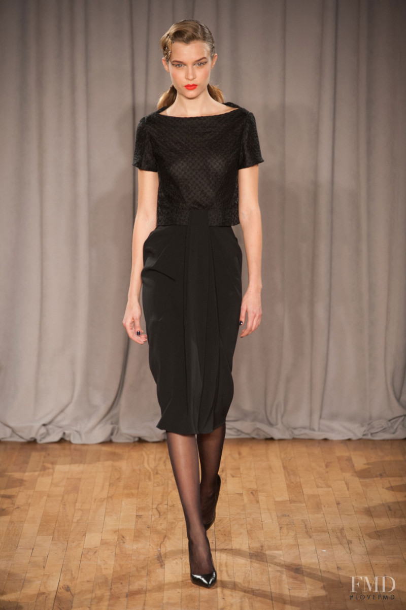 Josephine Skriver featured in  the Zac Posen fashion show for Autumn/Winter 2014