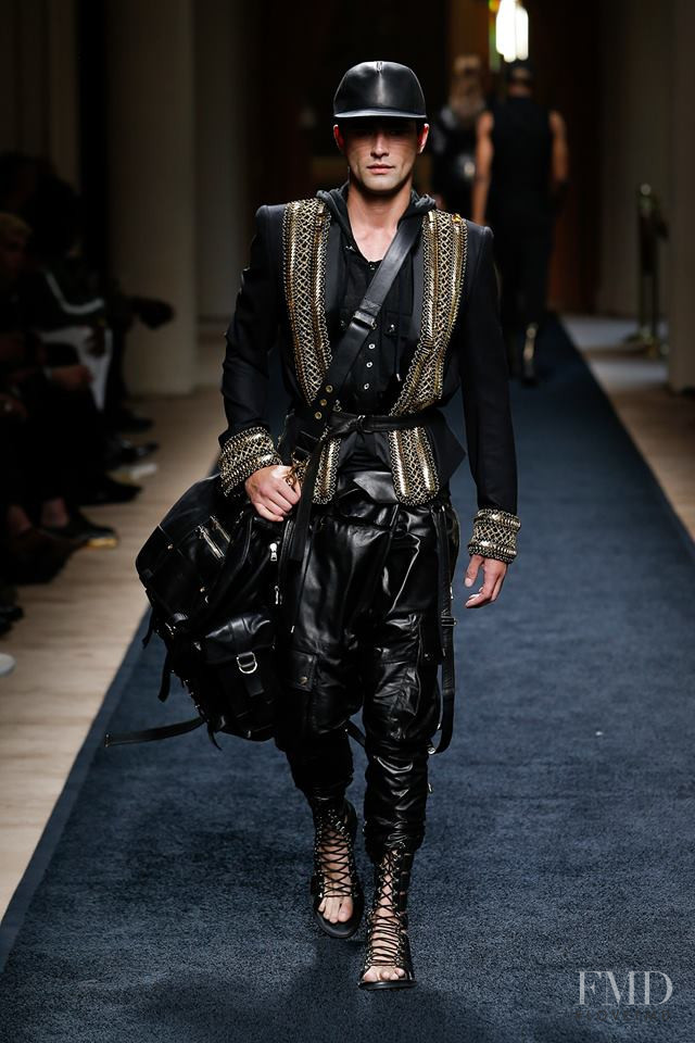 Sean OPry featured in  the Balmain fashion show for Spring/Summer 2016