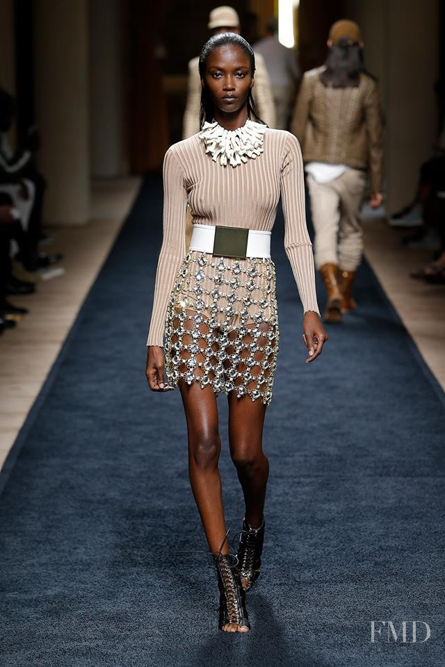 Riley Montana featured in  the Balmain fashion show for Spring/Summer 2016