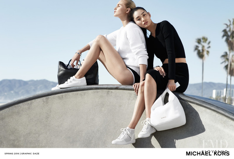 Aneta Pajak featured in  the Michael Michael Kors Graphic Daze lookbook for Spring 2016