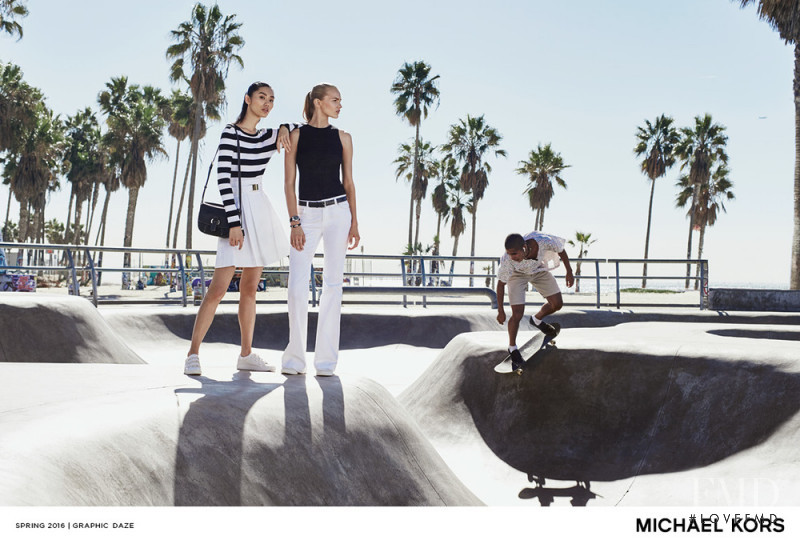 Aneta Pajak featured in  the Michael Michael Kors Graphic Daze lookbook for Spring 2016