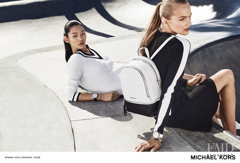 Aneta Pajak featured in  the Michael Michael Kors Graphic Daze lookbook for Spring 2016