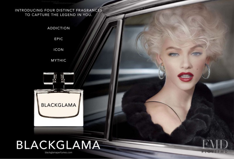 Ginta Lapina featured in  the Blackglama Fragrance advertisement for Spring/Summer 2013