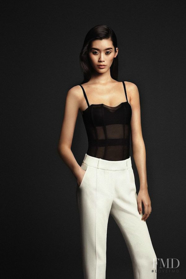 Ming Xi featured in  the La Perla lookbook for Spring/Summer 2015