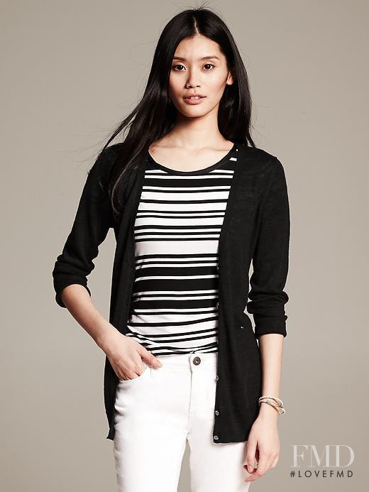 Ming Xi featured in  the Banana Republic lookbook for Spring/Summer 2014