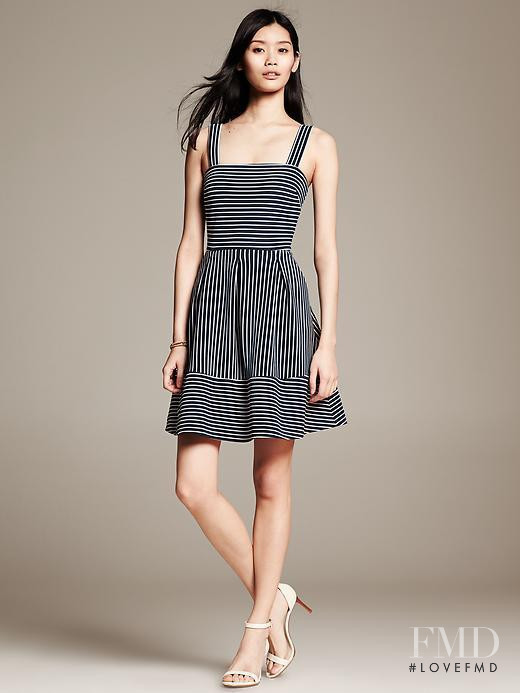 Ming Xi featured in  the Banana Republic lookbook for Spring/Summer 2014