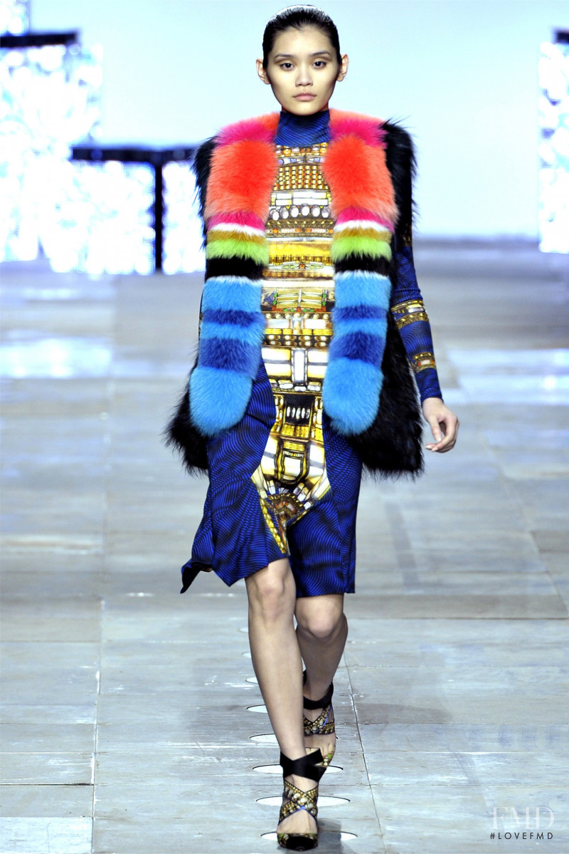 Ming Xi featured in  the Peter Pilotto fashion show for Autumn/Winter 2012