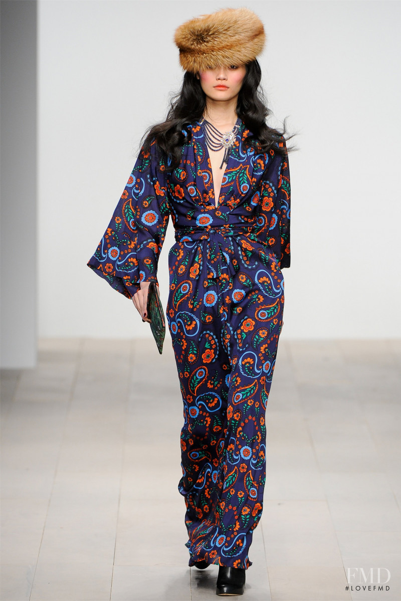 Ming Xi featured in  the Issa fashion show for Autumn/Winter 2012