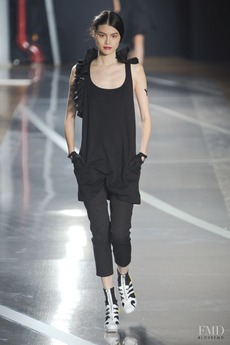 Ming Xi featured in  the Y-3 fashion show for Spring/Summer 2012