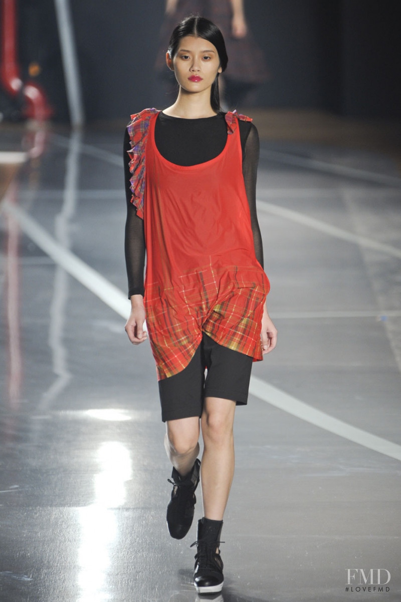 Ming Xi featured in  the Y-3 fashion show for Spring/Summer 2012