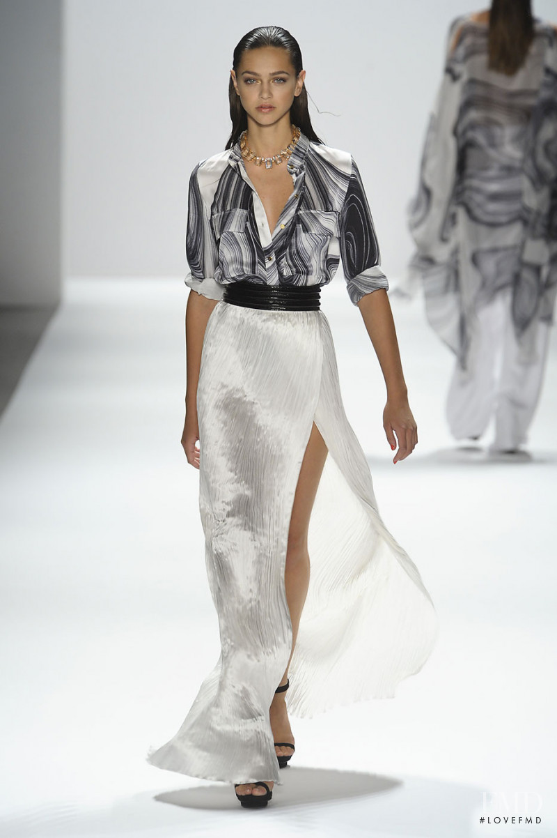 Zhenya Katava featured in  the Carlos Miele fashion show for Spring/Summer 2012