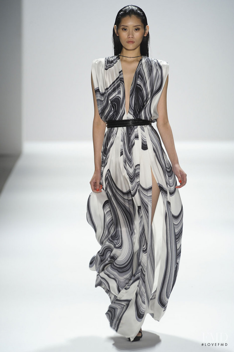 Ming Xi featured in  the Carlos Miele fashion show for Spring/Summer 2012