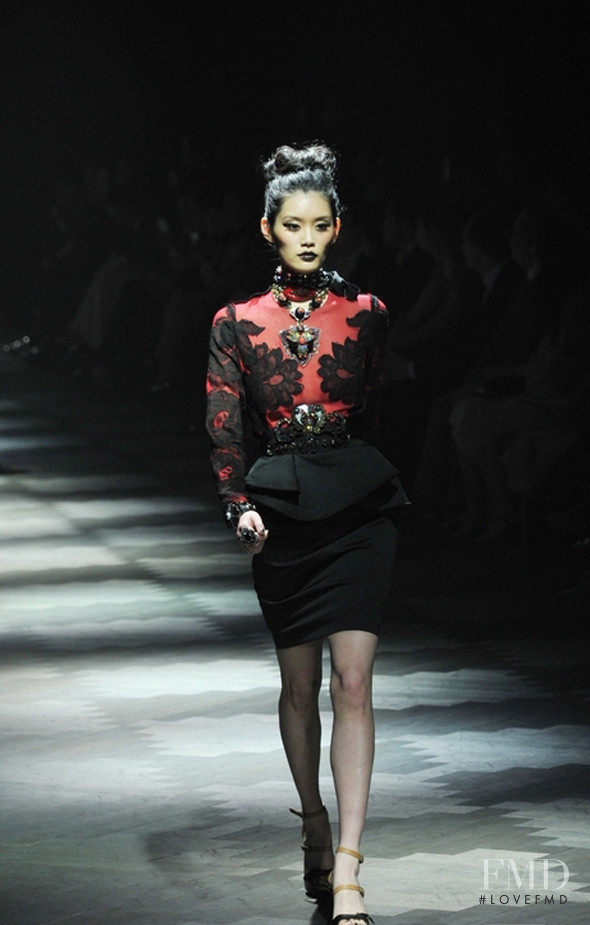 Ming Xi featured in  the Lanvin fashion show for Spring/Summer 2012