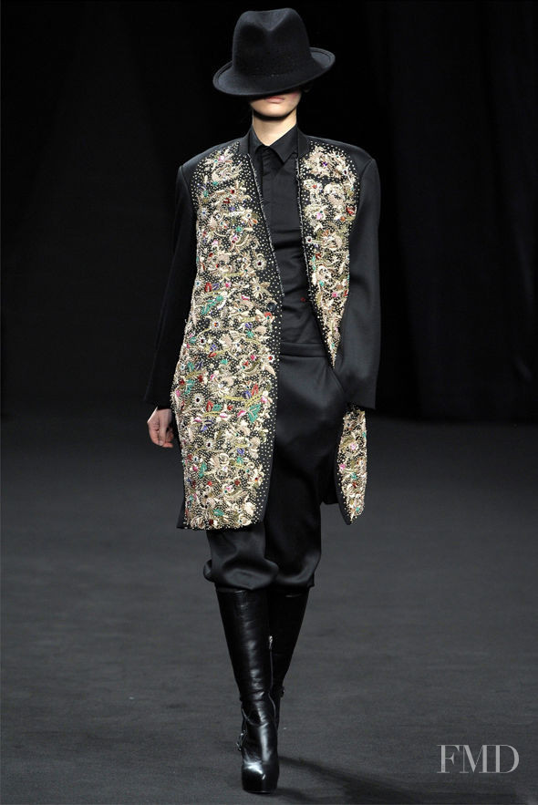 Ming Xi featured in  the A.F. Vandevorst fashion show for Autumn/Winter 2012