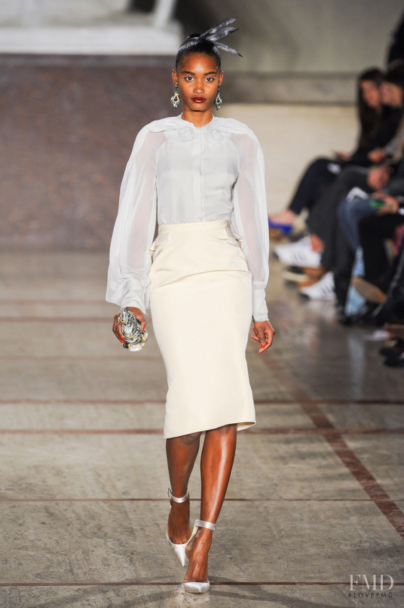 Melodie Monrose featured in  the Zac Posen fashion show for Autumn/Winter 2012