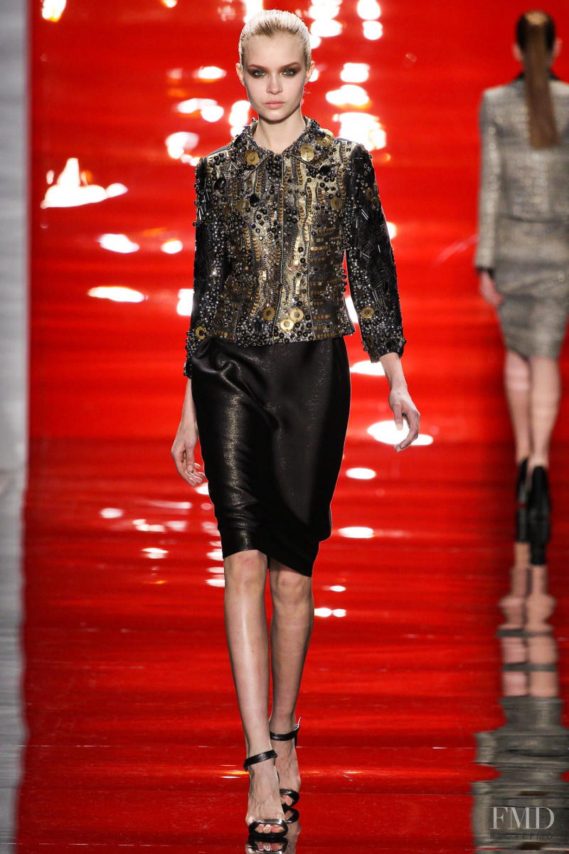 Josephine Skriver featured in  the Reem Acra fashion show for Autumn/Winter 2012