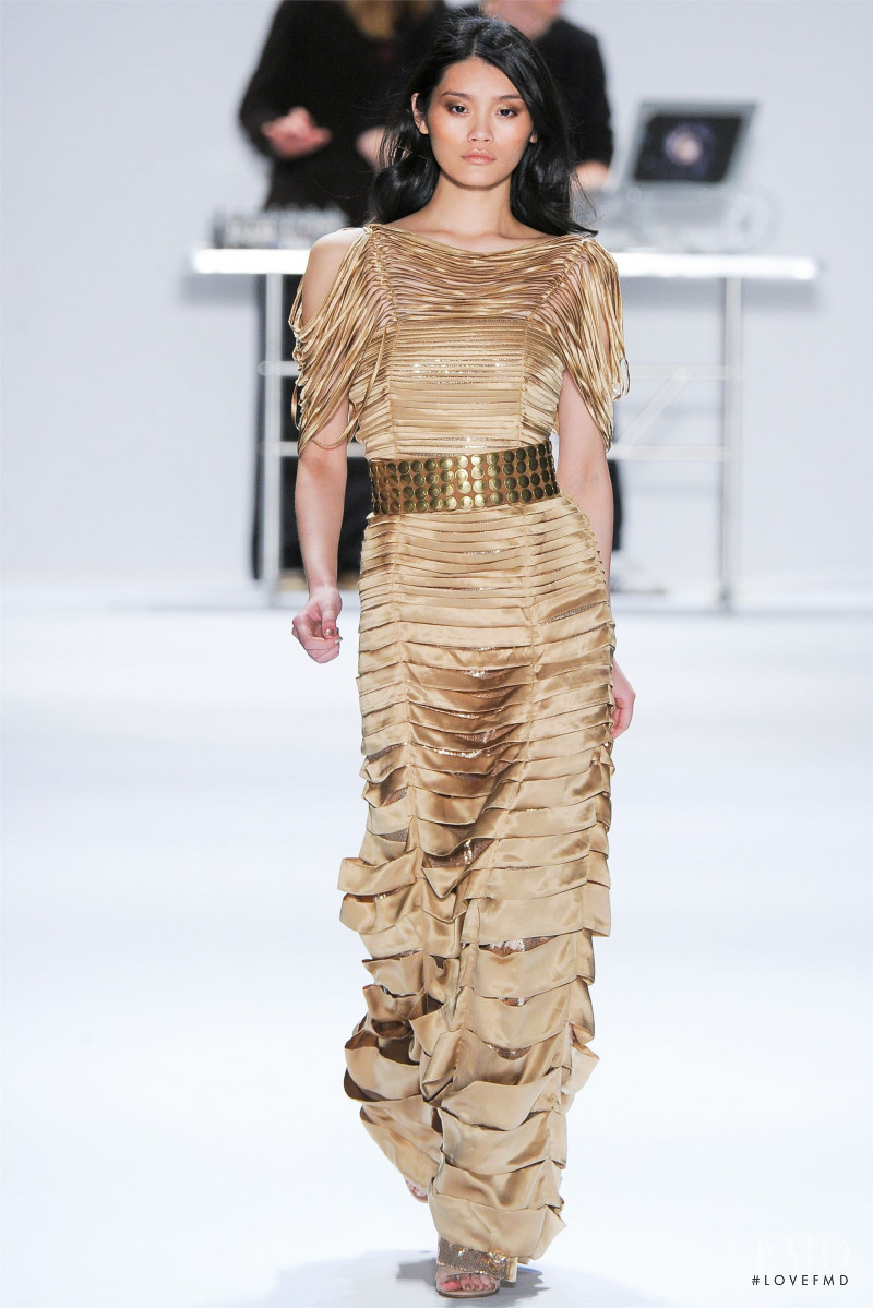 Ming Xi featured in  the Carlos Miele fashion show for Autumn/Winter 2012