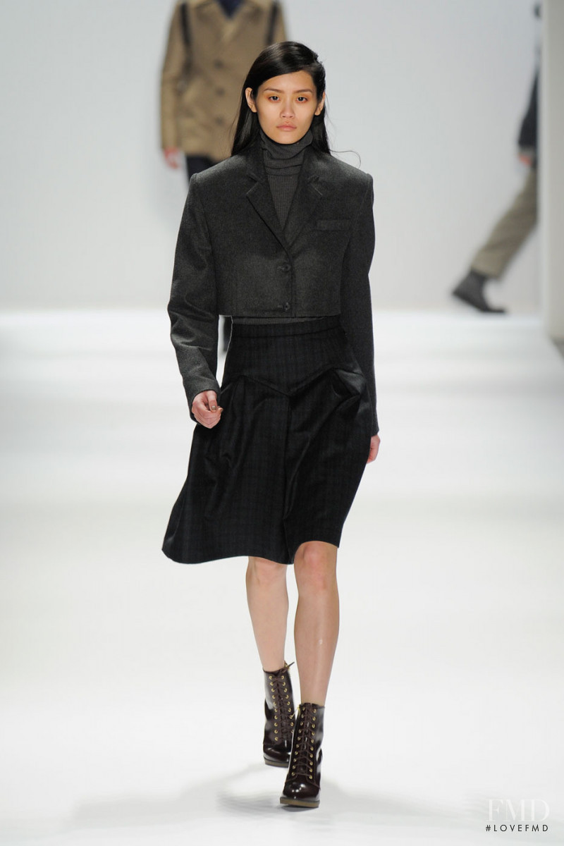 Ming Xi featured in  the Richard Chai fashion show for Autumn/Winter 2013
