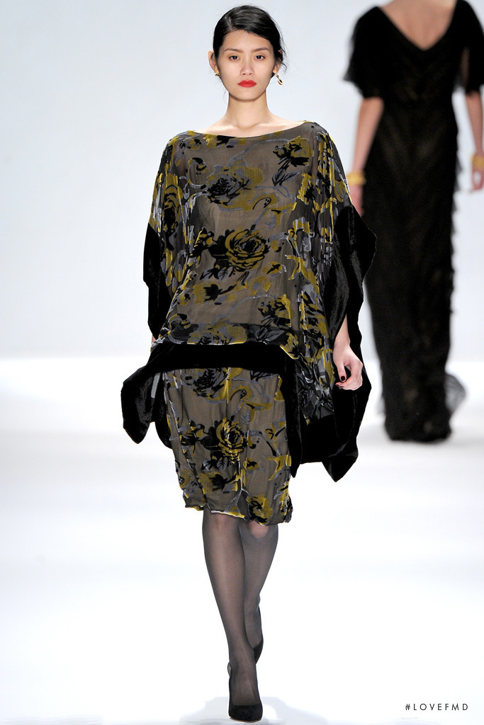 Ming Xi featured in  the Tadashi Shoji fashion show for Autumn/Winter 2012