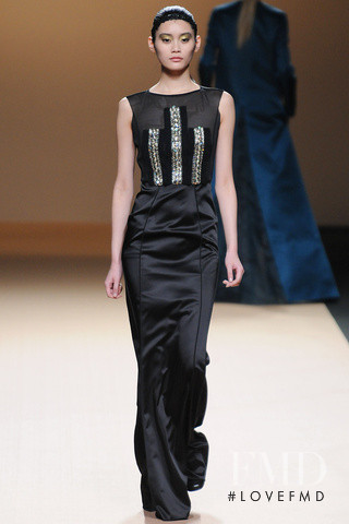 Ming Xi featured in  the Delpozo fashion show for Autumn/Winter 2012