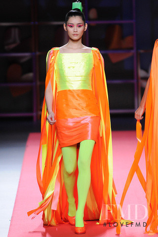 Ming Xi featured in  the Agatha Ruiz de la Prada fashion show for Autumn/Winter 2012