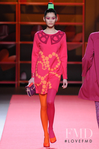 Ming Xi featured in  the Agatha Ruiz de la Prada fashion show for Autumn/Winter 2012