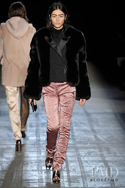 Liu Wen featured in  the Alexander Wang fashion show for Autumn/Winter 2011