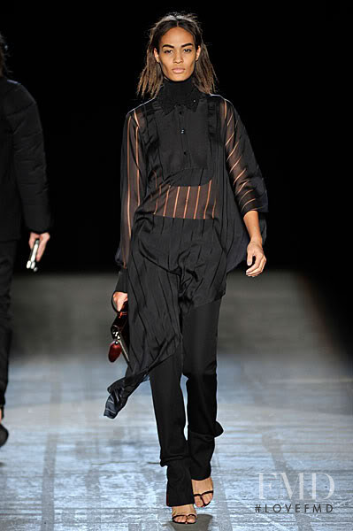 Joan Smalls featured in  the Alexander Wang fashion show for Autumn/Winter 2011