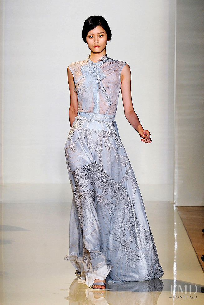 Ming Xi featured in  the Valentin Yudashkin fashion show for Spring/Summer 2012