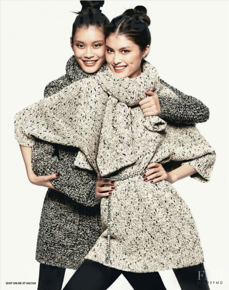 Ming Xi featured in  the H&M advertisement for Holiday 2011