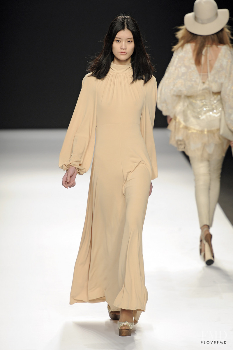 Ming Xi featured in  the Angelo Marani fashion show for Autumn/Winter 2010