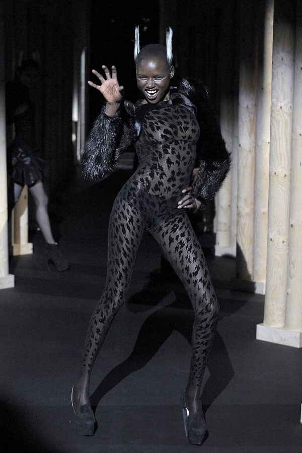 Ajak Deng featured in  the Mugler fashion show for Autumn/Winter 2011