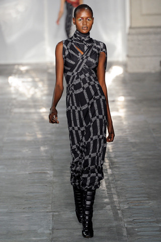 Ajak Deng featured in  the Peter Pilotto fashion show for Autumn/Winter 2011