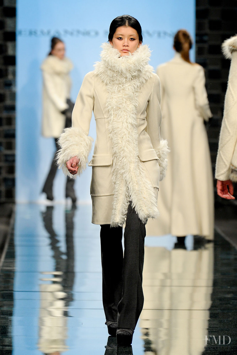 Ming Xi featured in  the Ermanno Scervino fashion show for Autumn/Winter 2011