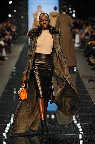 Ajak Deng featured in  the Ermanno Scervino fashion show for Autumn/Winter 2011