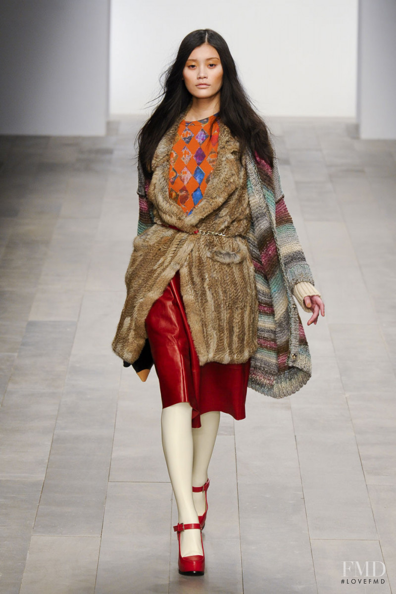 Ming Xi featured in  the Betty Jackson fashion show for Autumn/Winter 2011