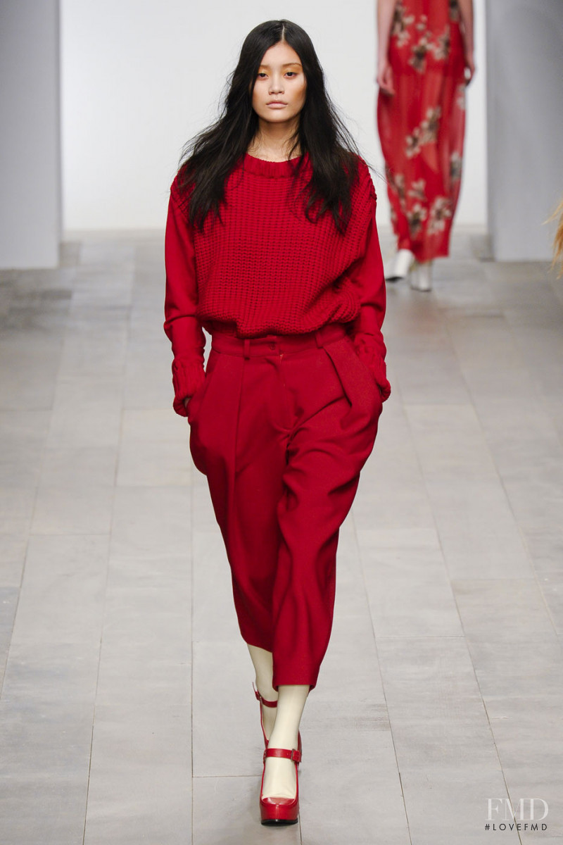 Ming Xi featured in  the Betty Jackson fashion show for Autumn/Winter 2011