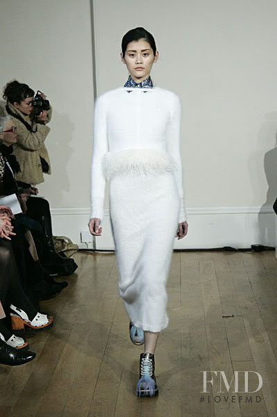 Ming Xi featured in  the J.W. Anderson fashion show for Autumn/Winter 2011