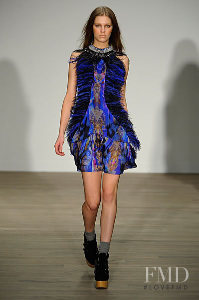 Samantha Gradoville featured in  the Matthew Williamson fashion show for Autumn/Winter 2011