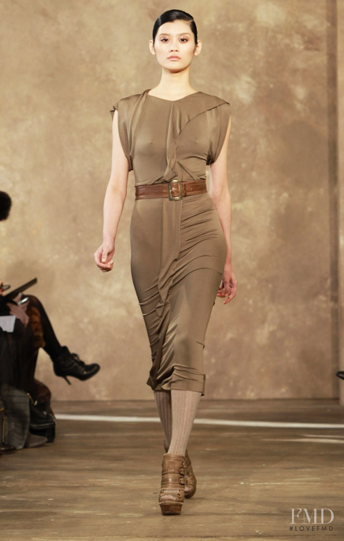 Ming Xi featured in  the Donna Karan New York fashion show for Pre-Fall 2011