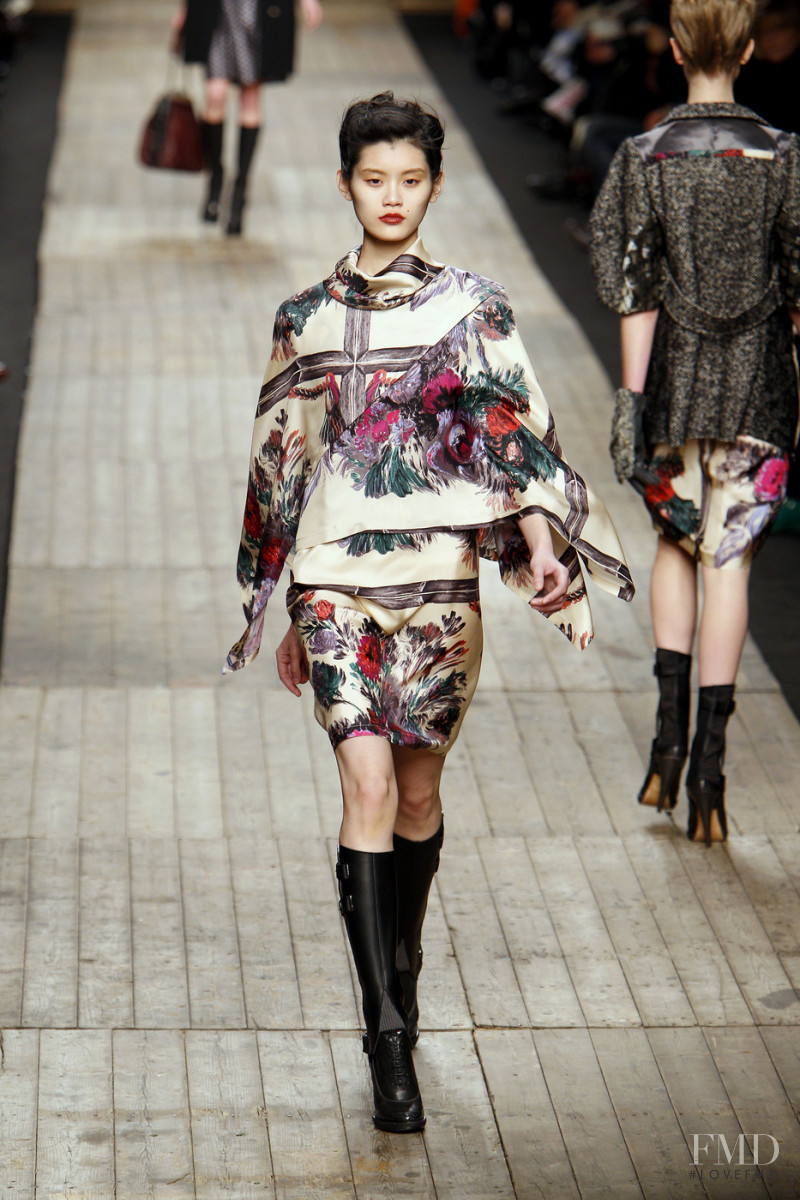 Ming Xi featured in  the Antonio Marras fashion show for Autumn/Winter 2010