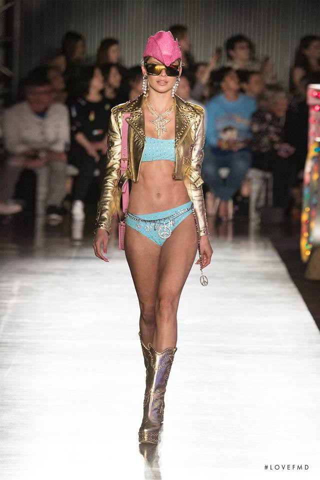 Josie Canseco featured in  the Moschino fashion show for Spring/Summer 2018