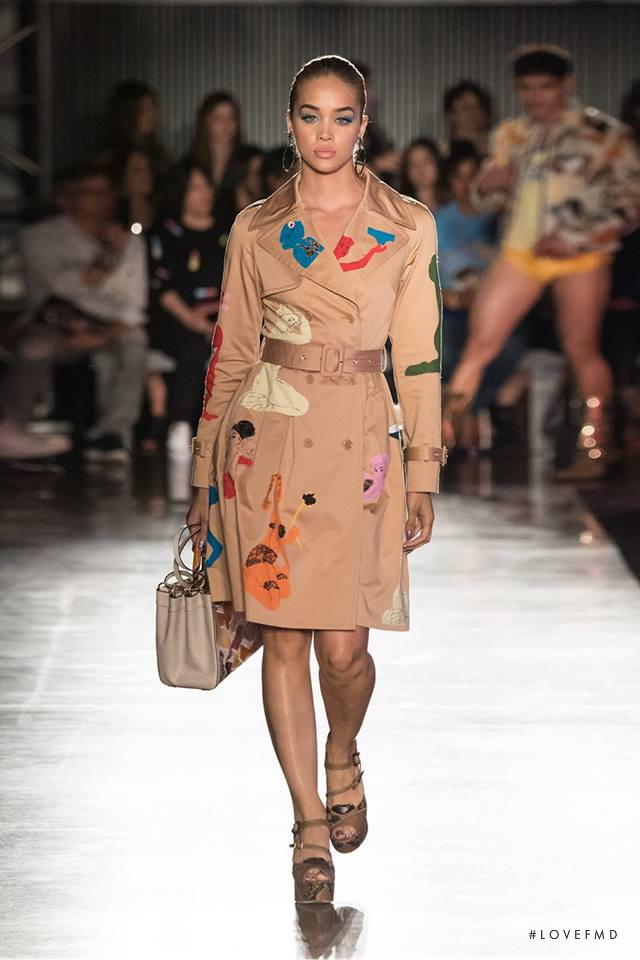 Jasmine Sanders featured in  the Moschino fashion show for Spring/Summer 2018