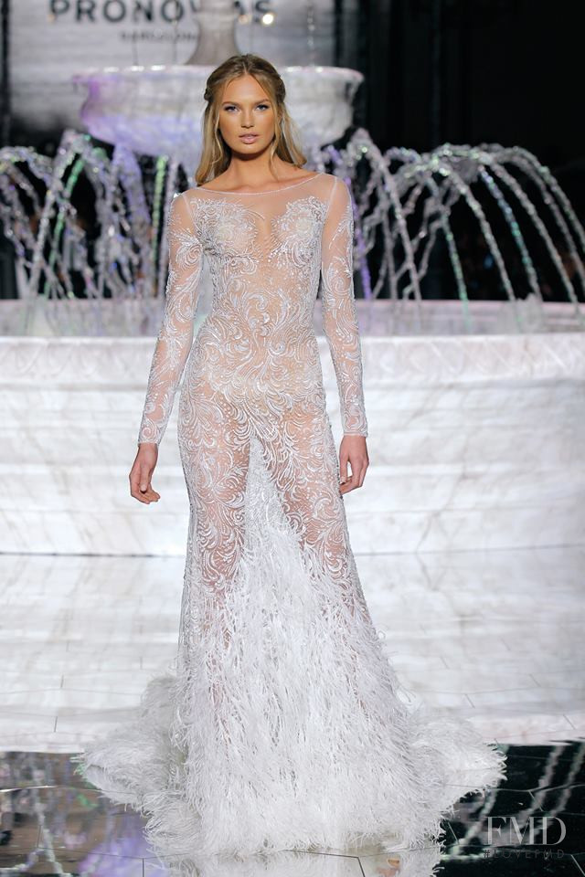 Romee Strijd featured in  the Pronovias fashion show for Spring/Summer 2018