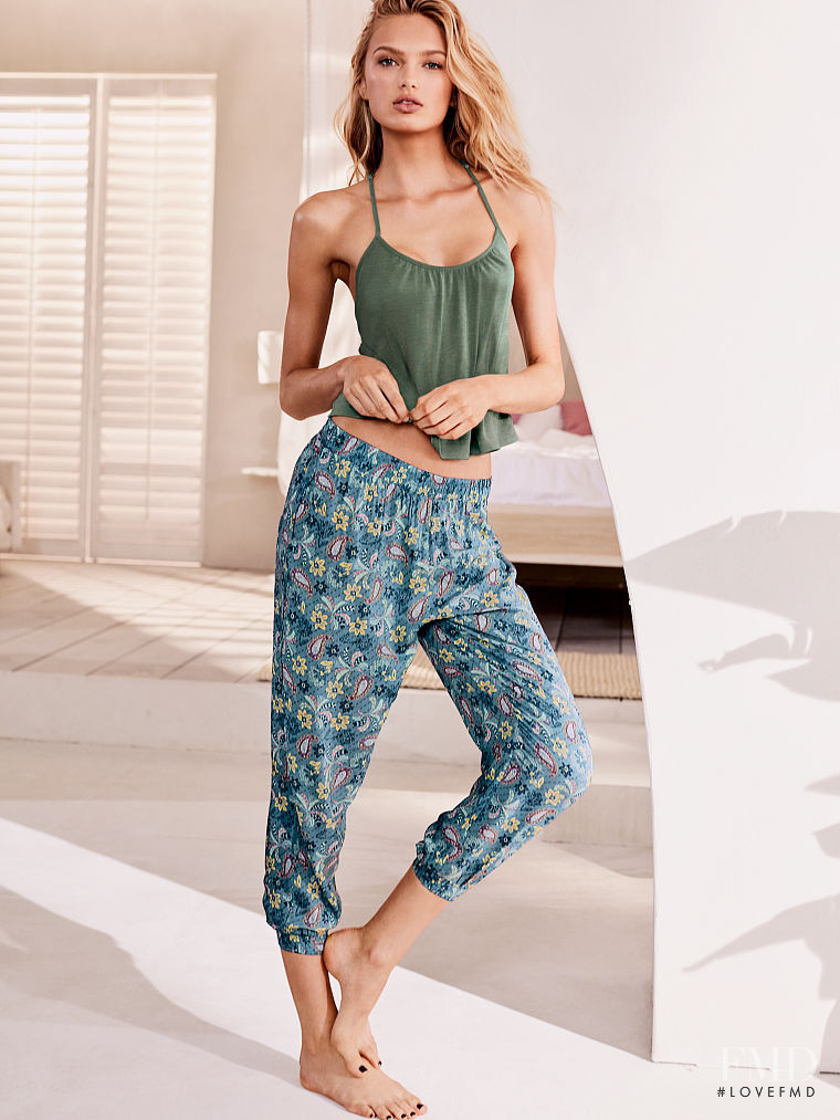 Romee Strijd featured in  the Victoria\'s Secret Sleepwear catalogue for Spring/Summer 2017