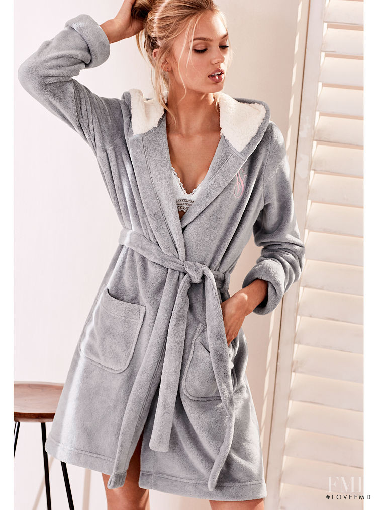 Romee Strijd featured in  the Victoria\'s Secret Sleepwear catalogue for Spring/Summer 2017