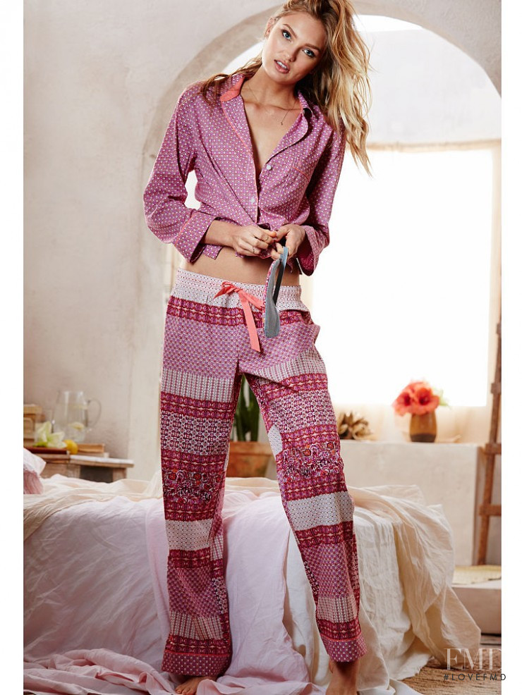 Romee Strijd featured in  the Victoria\'s Secret Sleepwear catalogue for Spring/Summer 2016