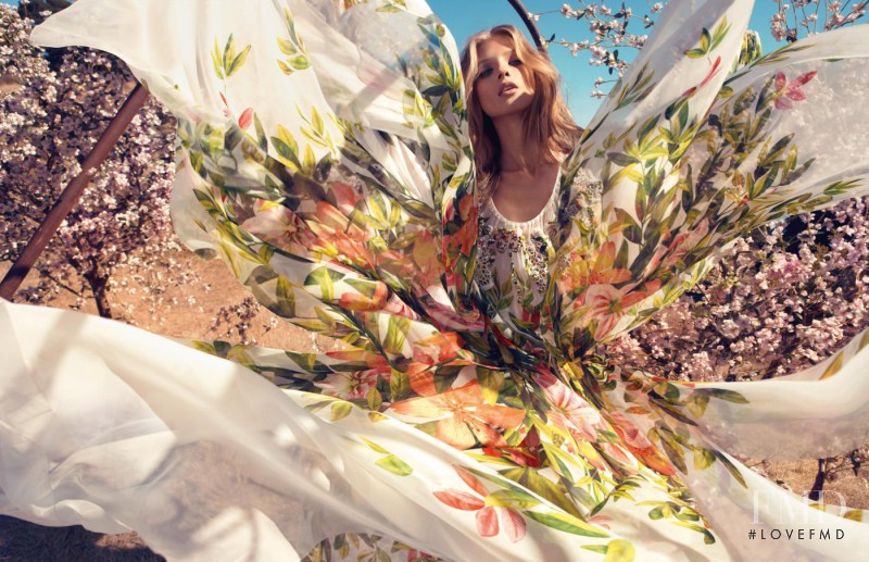 Anna Selezneva featured in  the Blumarine advertisement for Spring/Summer 2013